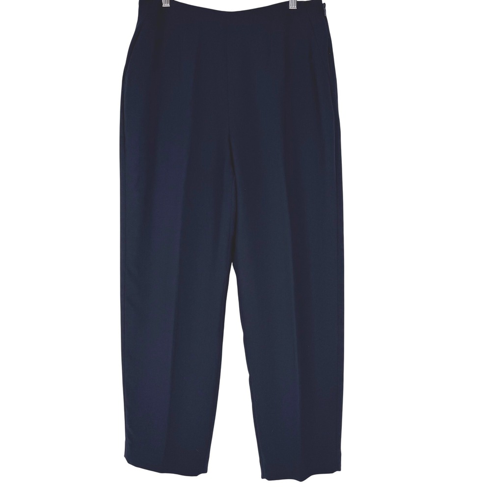 Evan-Picone Navy Blue High Waisted Straight Leg Dress Pants Womens Size 14 Lined